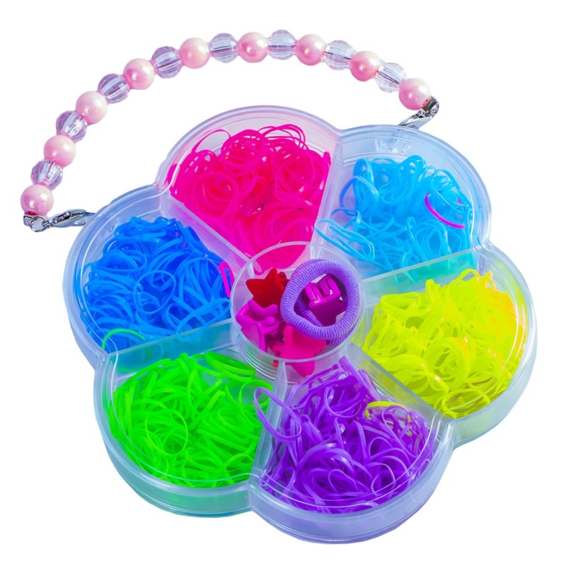 Accesorii craft, elastice, poseta, 1000 piese