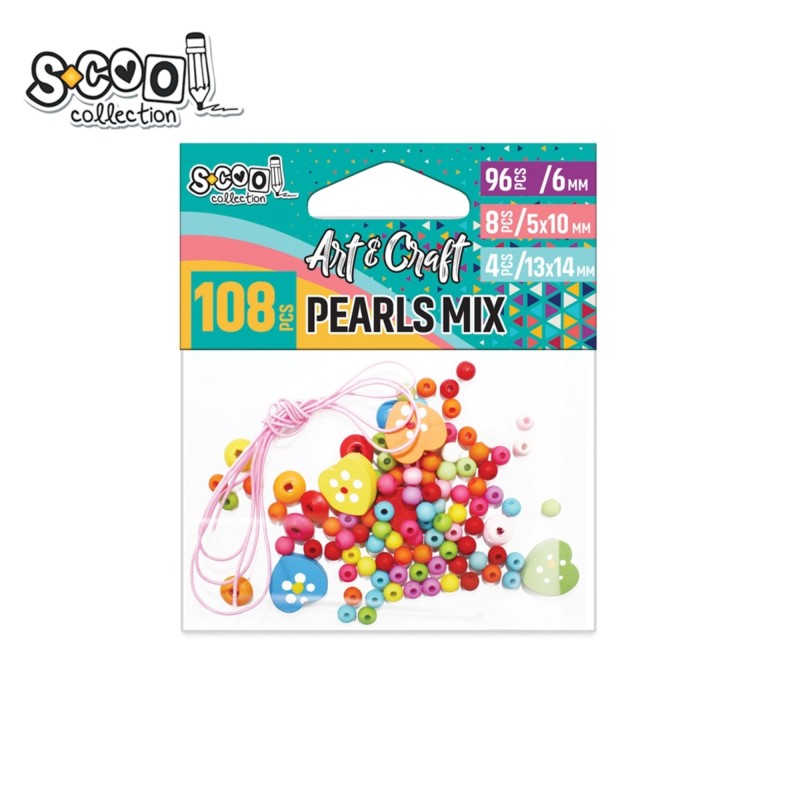Accesorii craft, margele, S-COOL, 108 buc/set