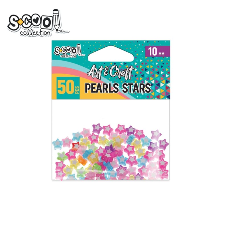 Accesorii craft, margele stelute, S-COOL, 40 buc/set
