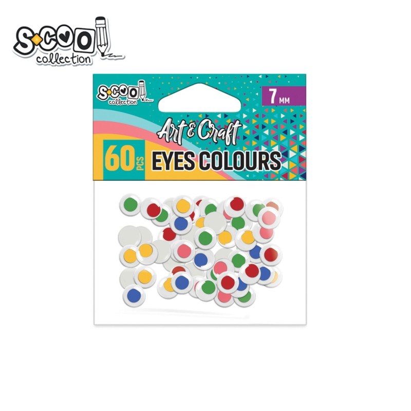 Accesorii craft, ochisori color, S-COOL, 60 buc/set