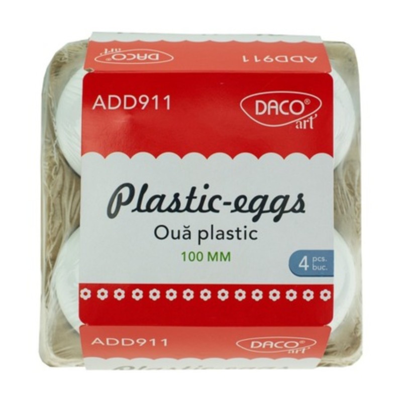 Accesorii craft, oua plastic, Daco, 4 buc/set