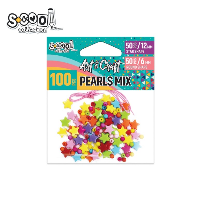 Accesorii craft, stelute, diverse modele, S-COOL, 100 buc/set