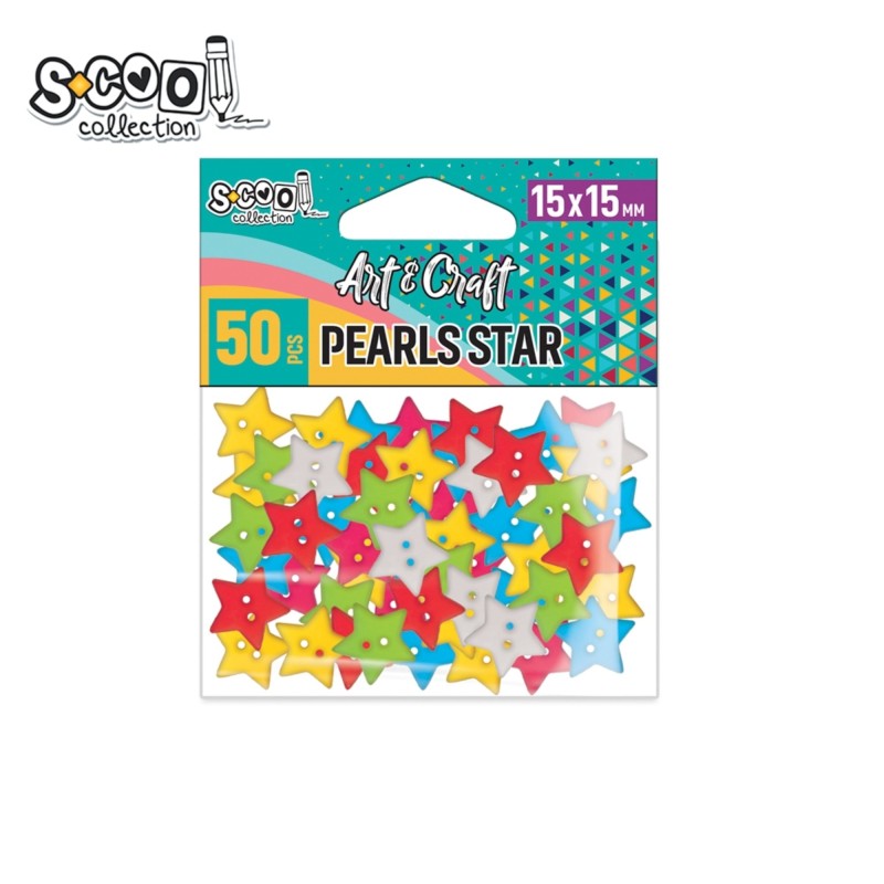 Accesorii craft, stelute, diverse modele, S-COOL, 50 buc/set