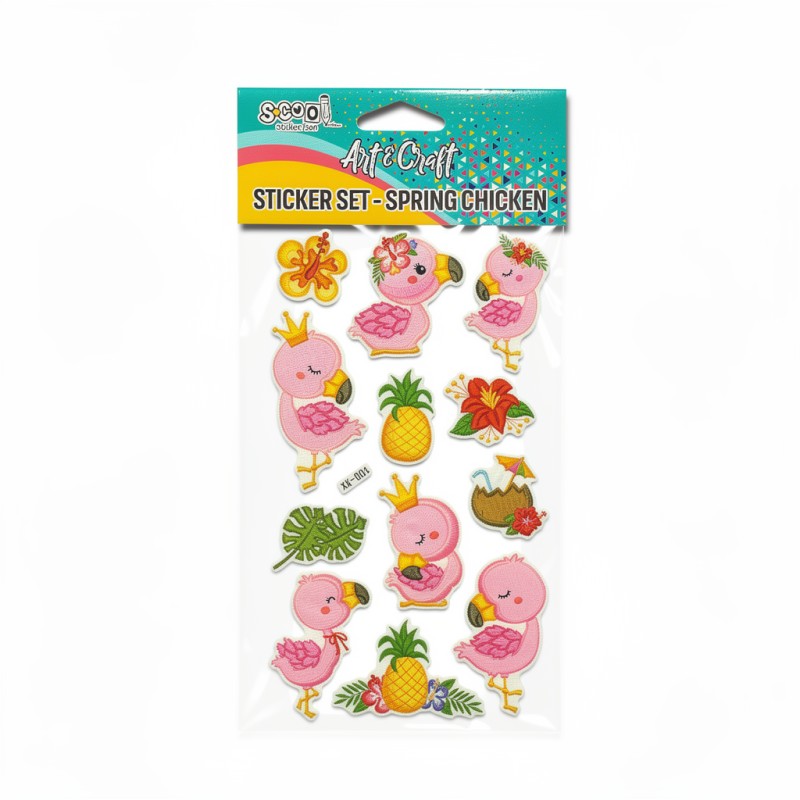 Accesorii Craft, Stickere 3D, Flamingo, S-Cool