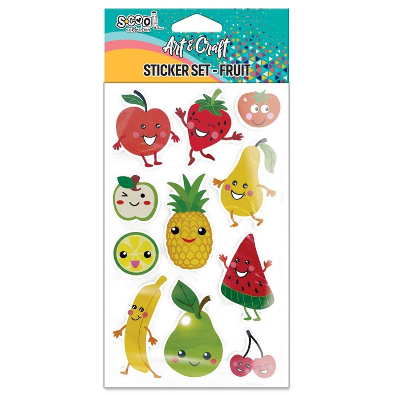 Accesorii craft, stickere 3D, fructe, S-COOL