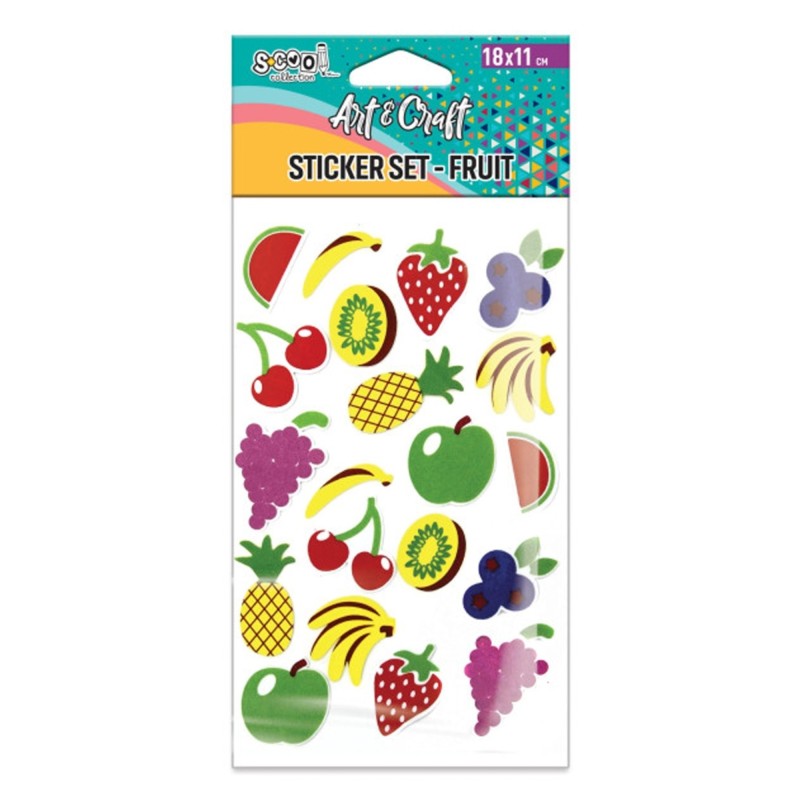 Accesorii craft, stickere 3D, fructe, S-COOL