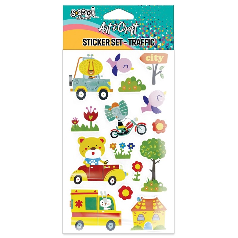 Accesorii craft, stickere 3D, trafic, S-COOL