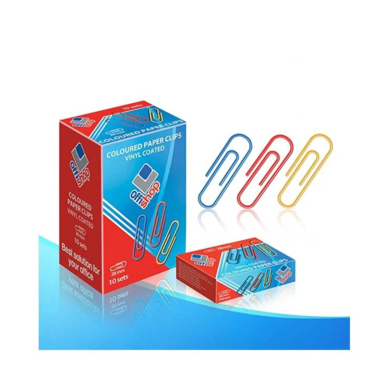 Agrafe de birou, 28 mm, color