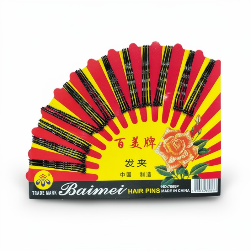 Agrafe de Par Negre din Metal, Baimei