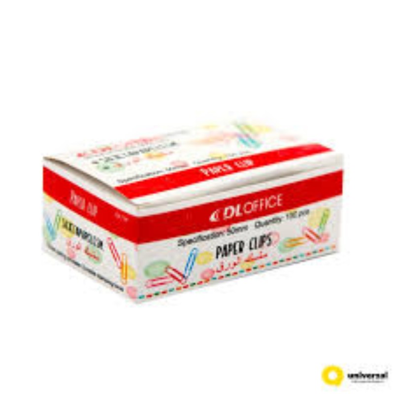 Agrafe pentru birou, 50 mm, color, 100 buc/cutie