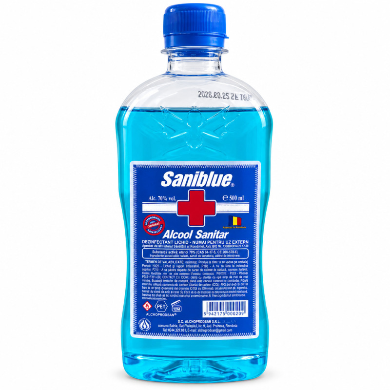 Alcool Sanitar, 70%, 500 ml, Saniblue