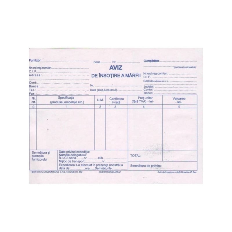 Aviz autocopiativ, A5, 150 file, Silence