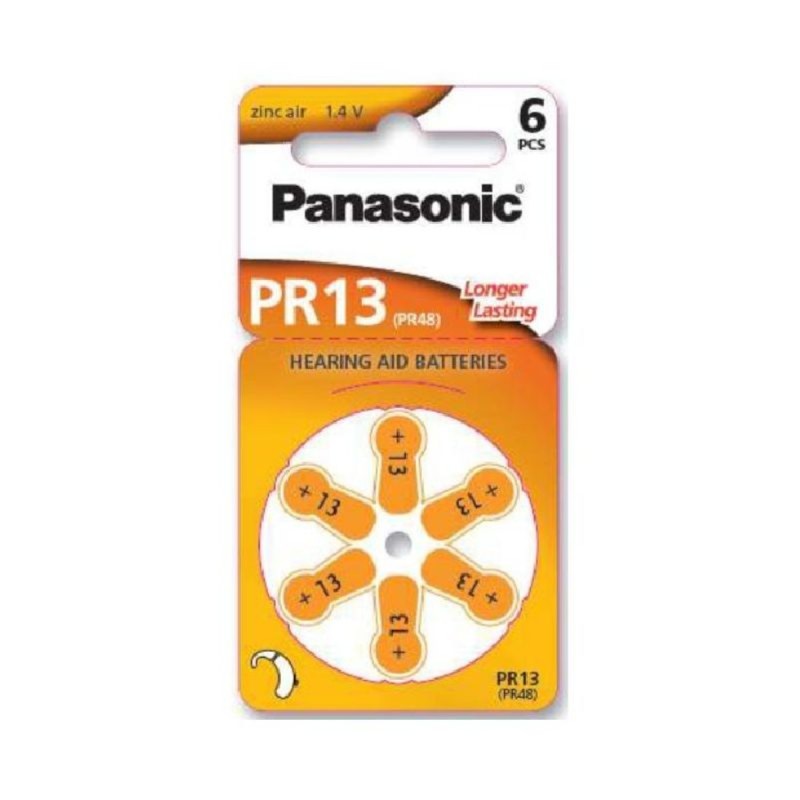 Baterii PR13, zinc air, Panasonic, 8 buc/set