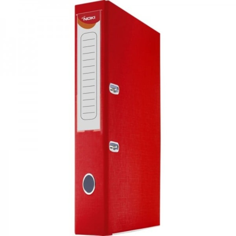 Biblioraft plastifiat Noki, 5 cm, rosu