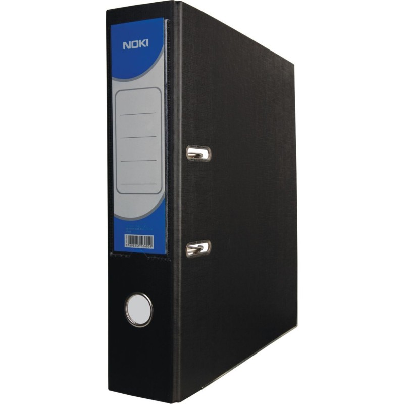 Biblioraft plastifiat Noki, 7.5 cm, negru