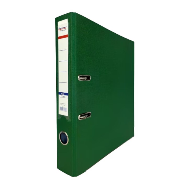 Biblioraft plastifiat Optima Premium, 7.5 cm, verde deschis