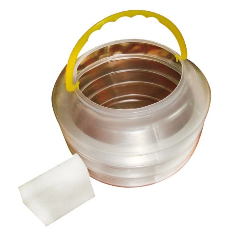 Borcan pentru acuarele, cu burduf