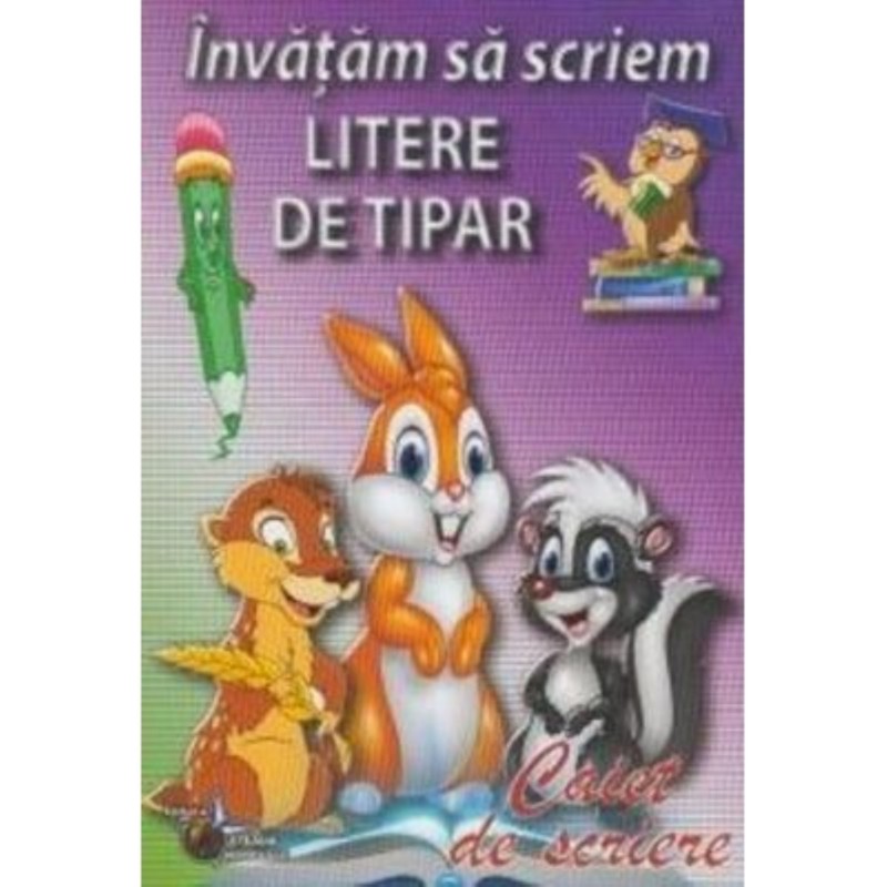 Caiet de Scriere, Invatam Sa Scriem Litere de Tipar, 32 File