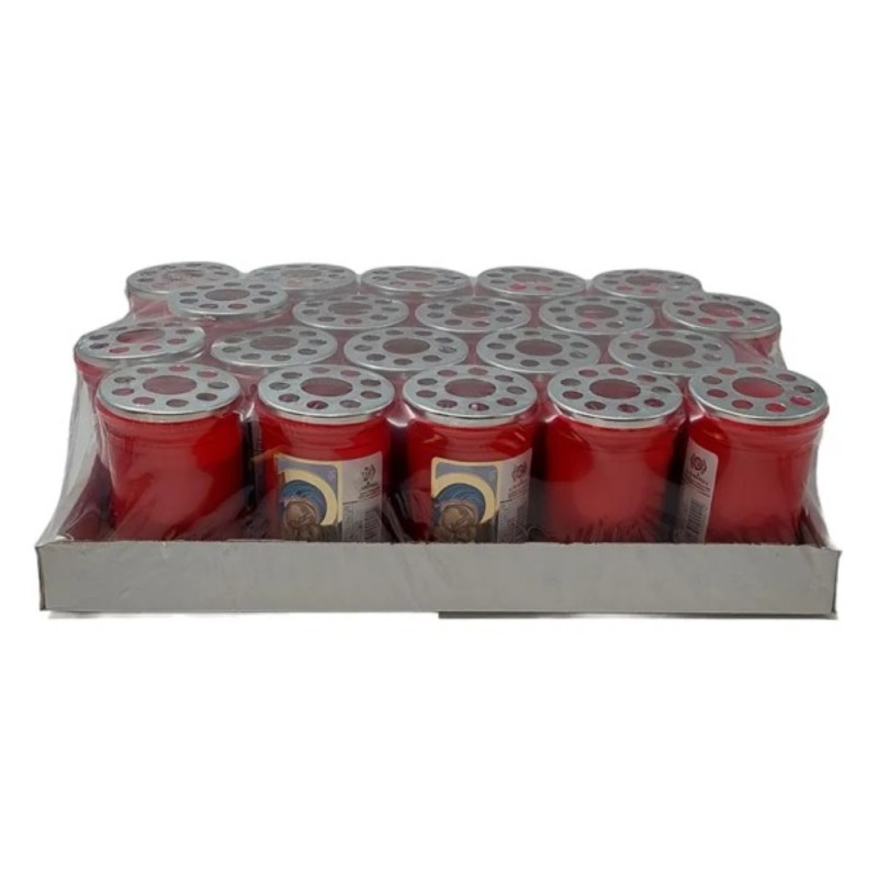 Candela cu capac, T30, rosu, LCA Candles