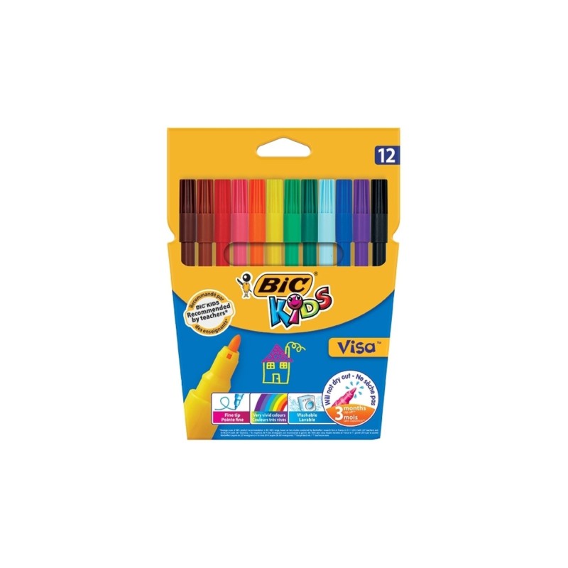 Carioca Bic Visa, 12 culori