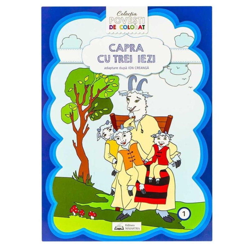 Carte de colorat, A4, 28 file, Capra cu trei iezi, Editura Maiastra