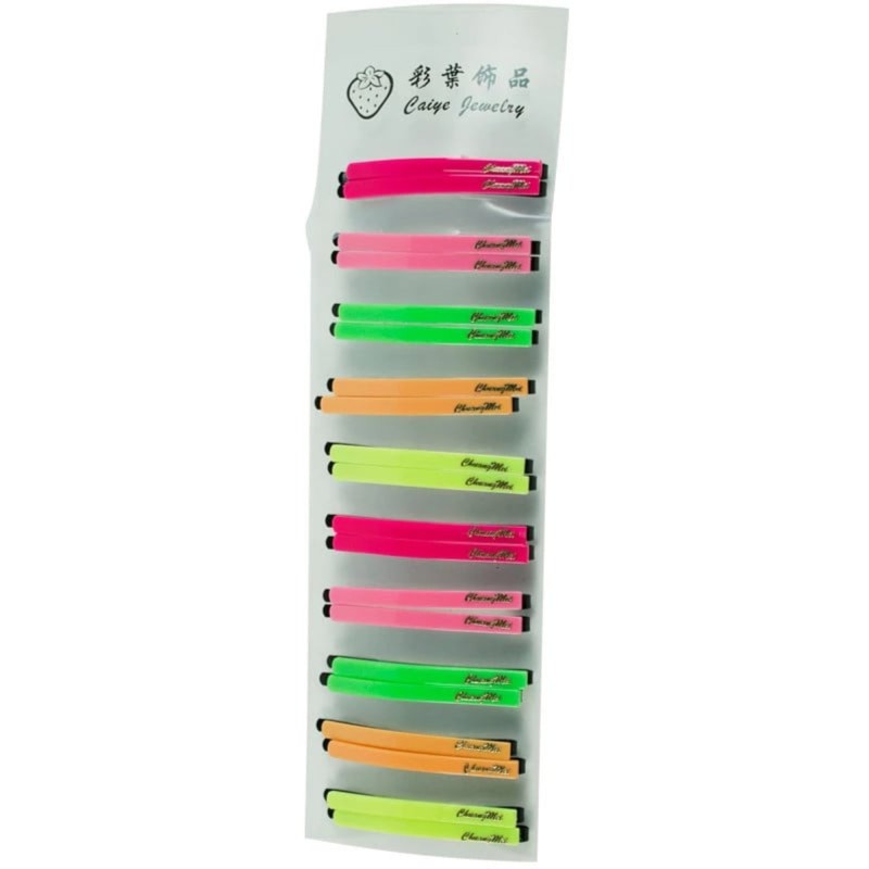 Clame par, negru si colorat, 20 buc/set