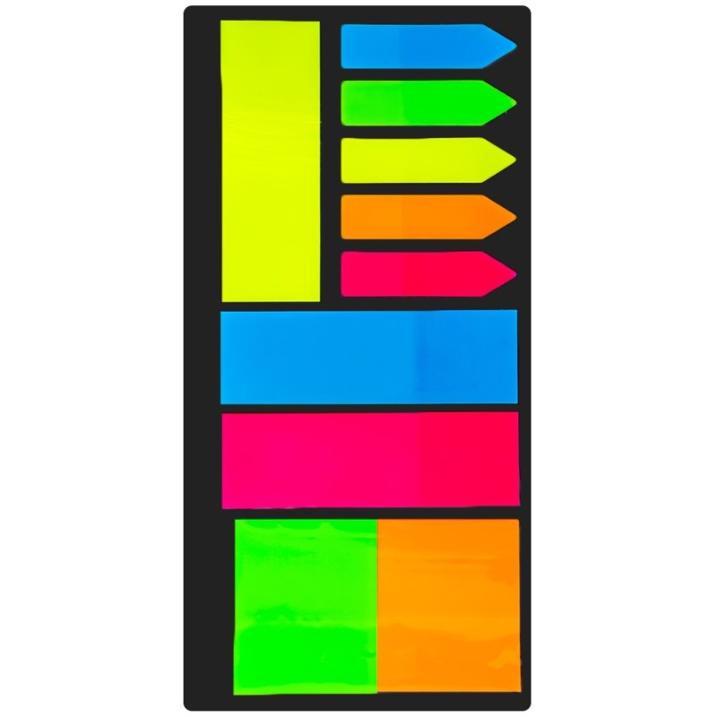 Cub notite autoadezive,  x mm, 10 culori/set, forme diverse
