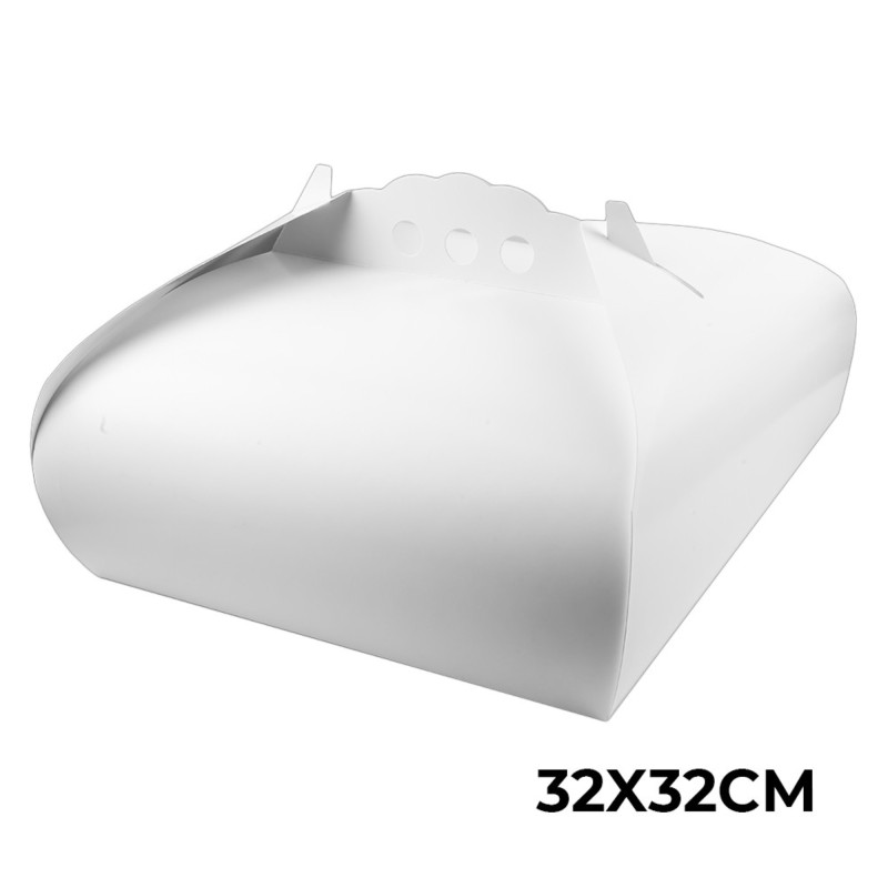 Cutie tort, din carton, CT24A, 32 x 32 cm, alb