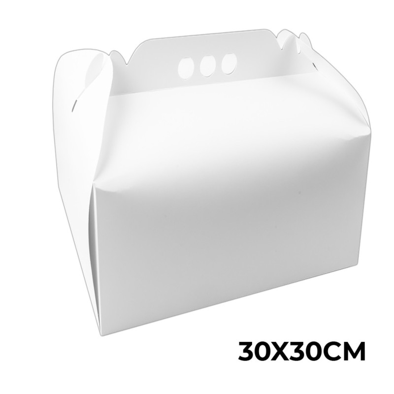 Cutie tort, din carton, CT4, 30 x 30 cm, alb