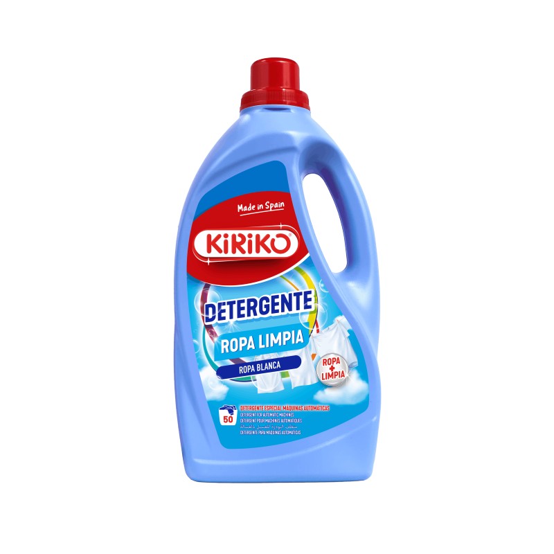 Detergent Lichid de Rufe Albe, 2.8L, 50 de Spalari, Kiriko