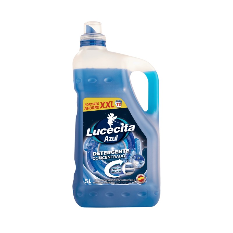 Detergent Lichid Concentrat Albastru, 5L, 72 de Spalari, Lucecita