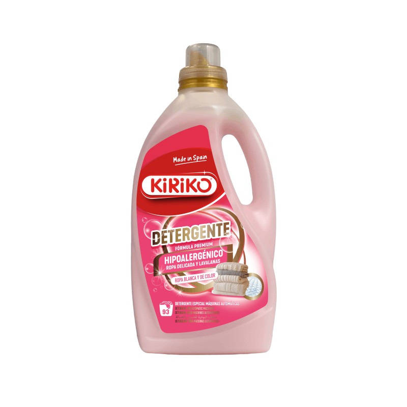 Detergent Lichid Premium Hipoalergenic pentru Haine Delicate & Lana, 2.8L, 93 de Spalari, Kiriko