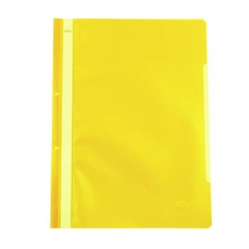 Dosar Noki din Plastic cu Sina si 2 Perforatii A4, Galben