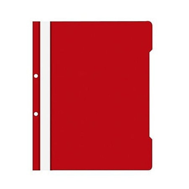 Dosar Noki din Plastic cu Sina si 2 Perforatii A4, Rosu