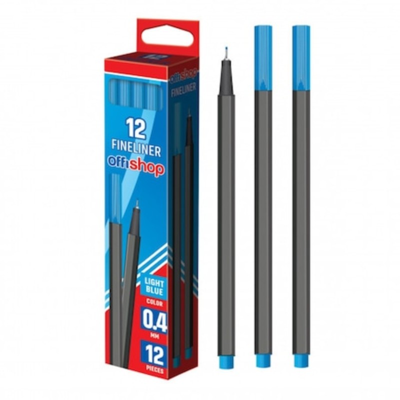 Fineliner OFFISHOP, 0.4 mm, albastru deschis