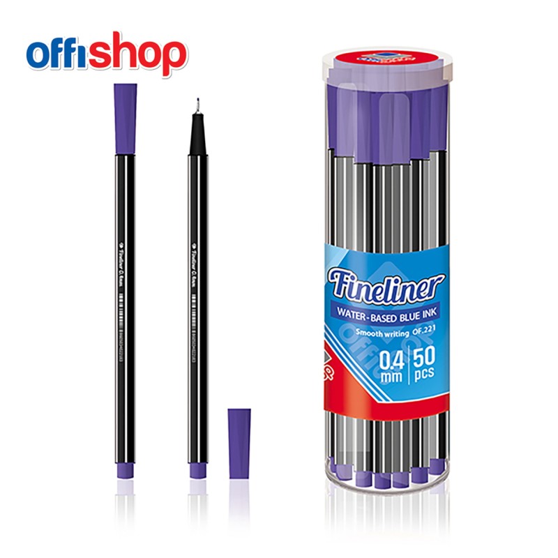Fineliner OFFISHOP, 0.4 mm, albastru