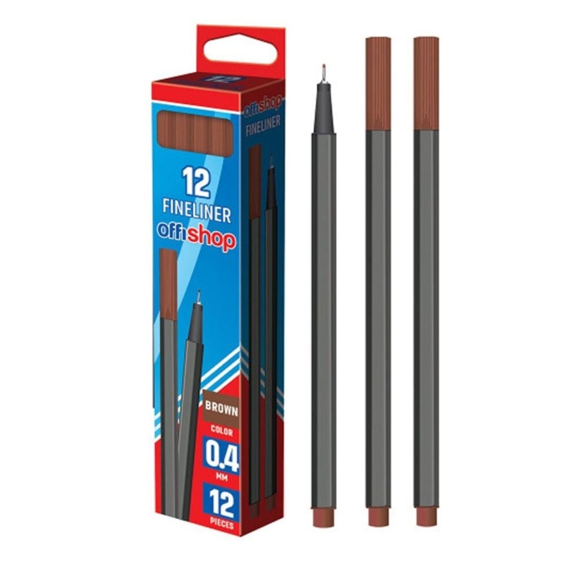 Fineliner OFFISHOP, 0.4 mm, maro