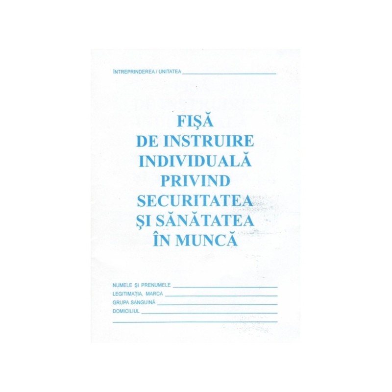 Fisa individual protectia muncii, A5