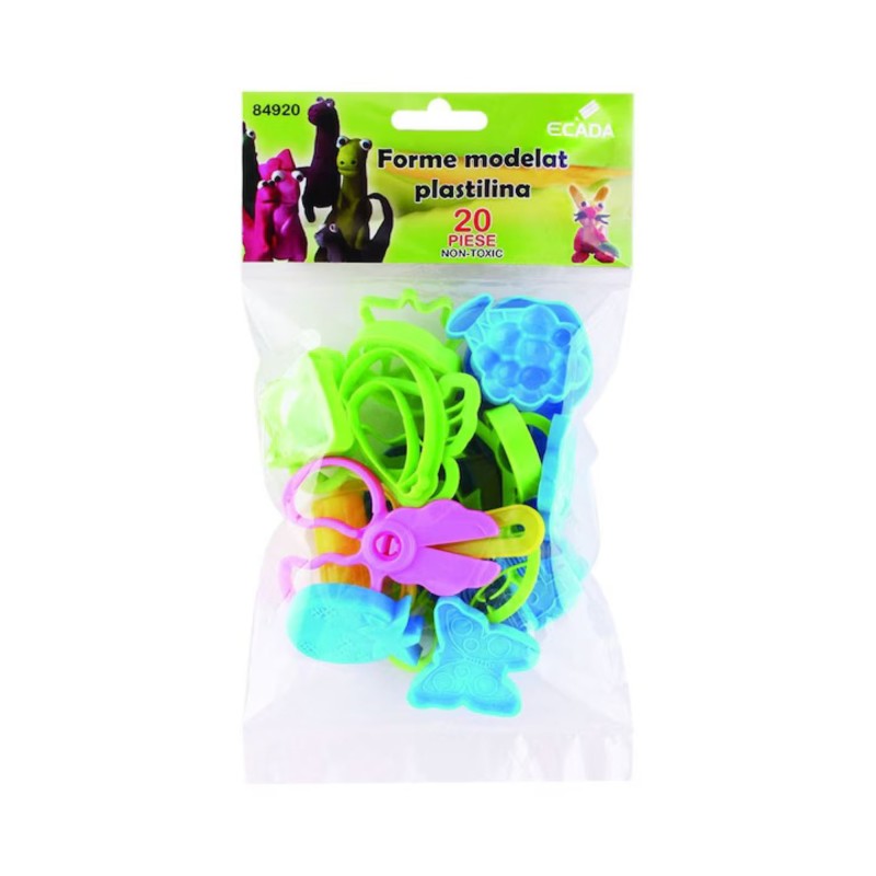 Forme modelat plastelina, Ecada, 23 piese