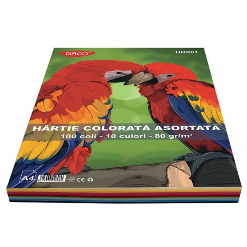 Hartie color, 100 coli, Daco