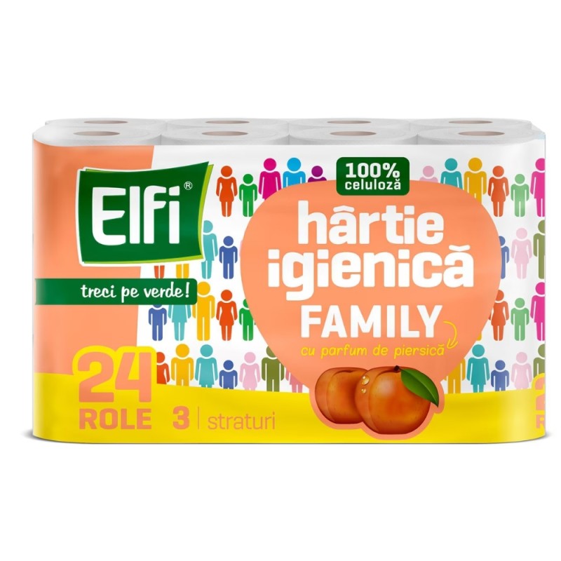 HARTIE IGIENICA FAMILY 3 STRATURI 24 ROLE / SET - PIERSICA