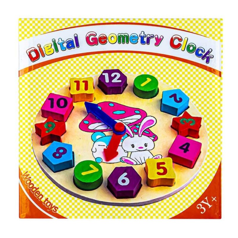 Puzzle educativ, ceas, din lemn