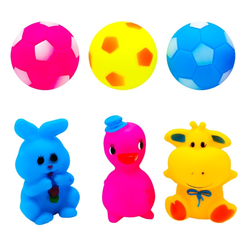 Jucarie chitaitoare, animale si mingi