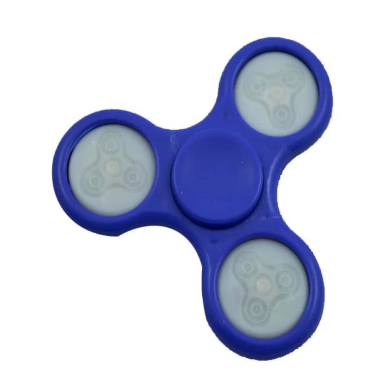 Jucarie Fidget Spinner, cu lumina, albastru