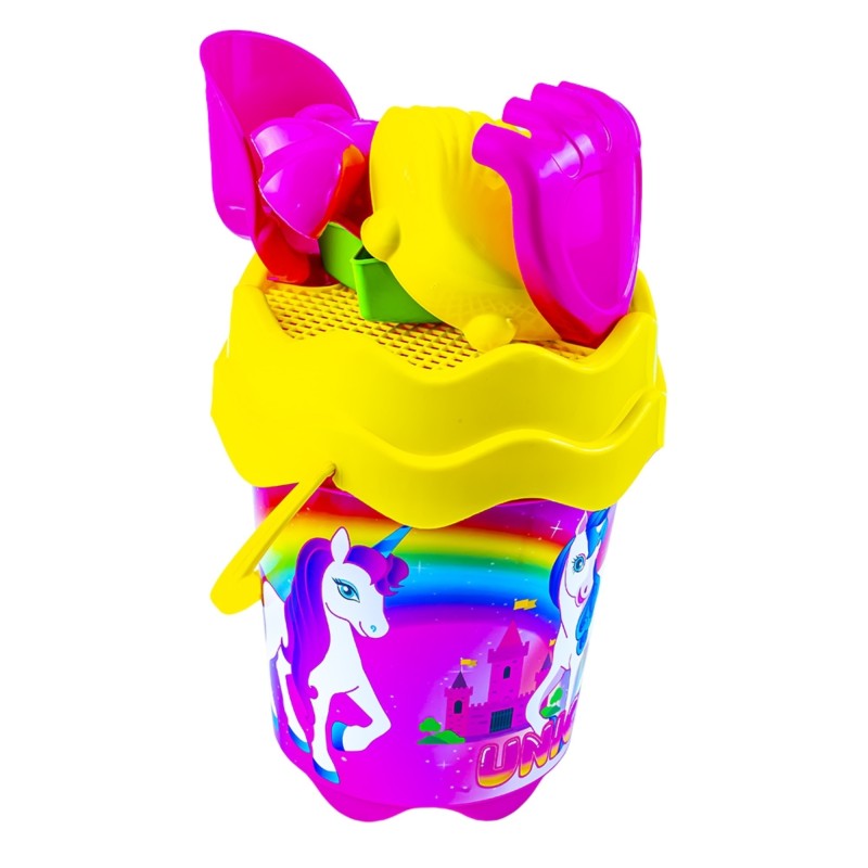 Jucarie galeata cu 7 accesorii, Unicorn