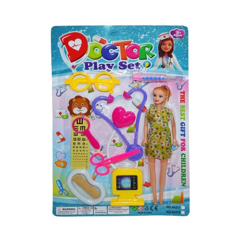 Jucarie papusa, cu accesorii doctor