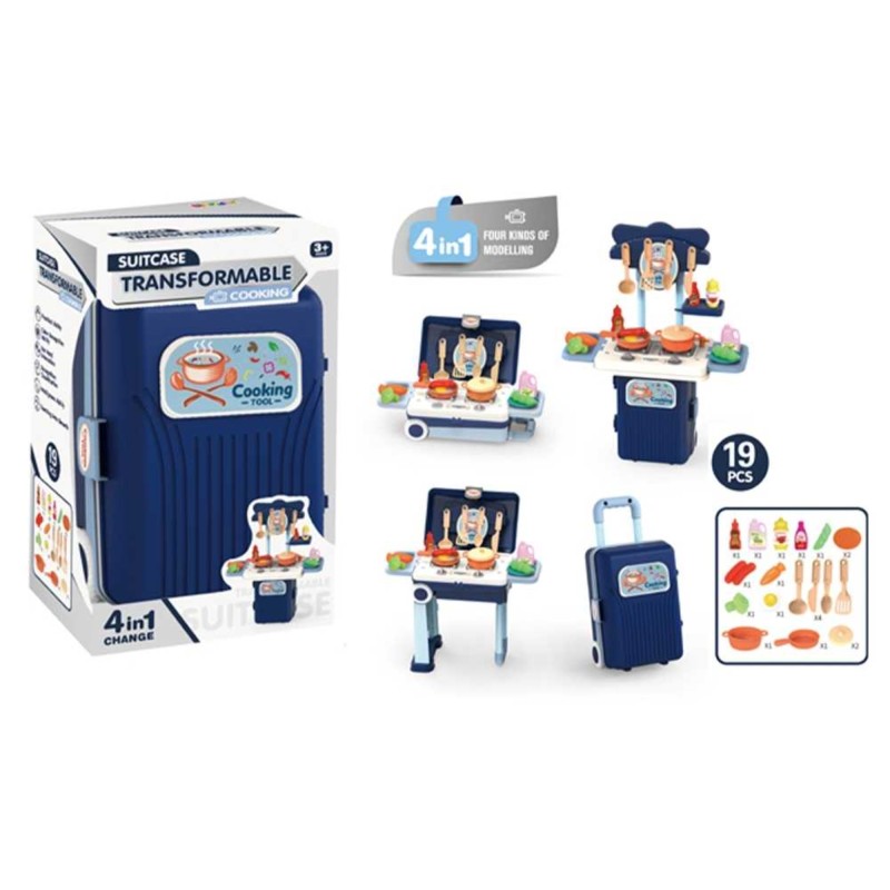 Jucarie Play set bucatarie, cu troller, 19 pcs/set