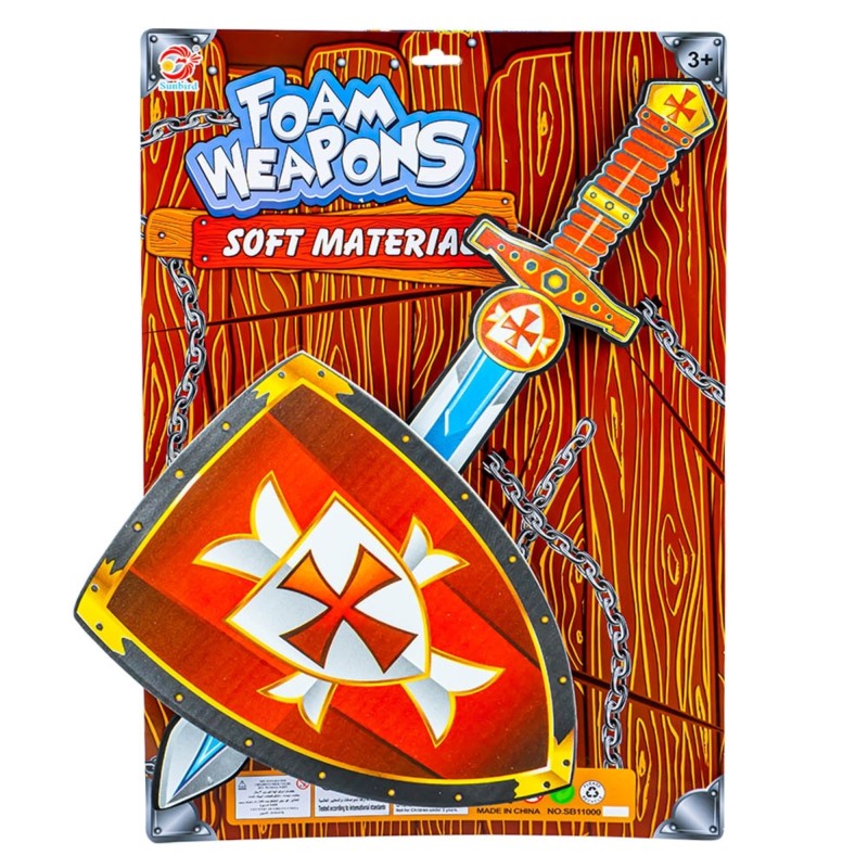 Jucarie sabie, spuma EVA, cu scut protectie