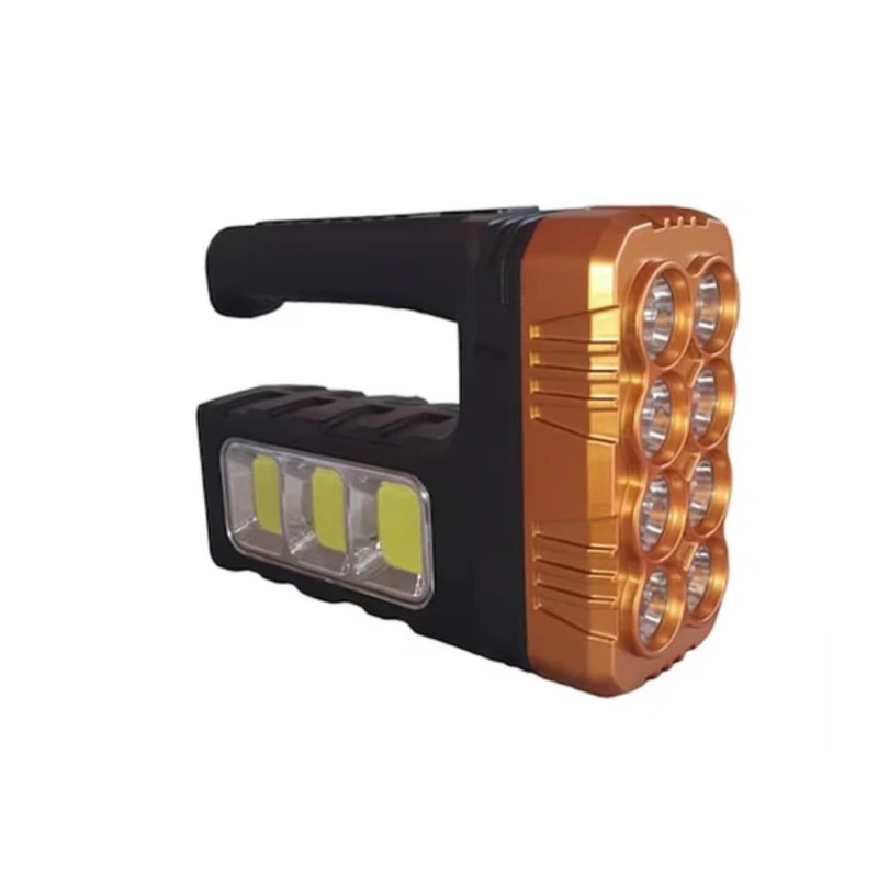 Lanterna LED, 8 LED-uri fata si 3 LED-uri lateral, incarcare solara si USB