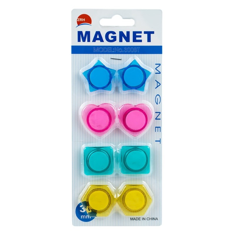Magneti, figurine geometrice, 30 mm, 8 buc/set
